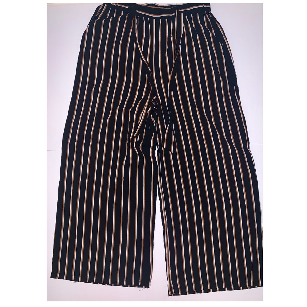Black & Tan Striped Pants